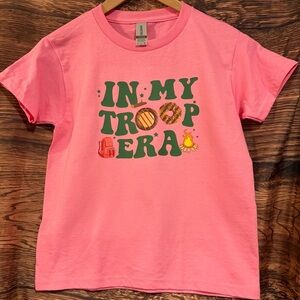 In my troop era Gildan Pink Kids Tee - In My Troop Era